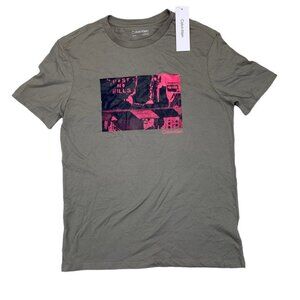 Calvin Klein Mens T-shirt Building Cityscape Graphic T-Shirt Size S